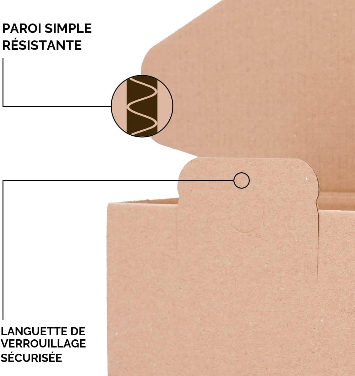 Boîtes Pliantes 250 X 150 X 100 Mm Marron (Dimensions Extérieures 258 X 158 X 105 Mm) WP 30 Carton D’Expédition Carton DHL Hermes DPD GLS Emballage (50 Pièces)