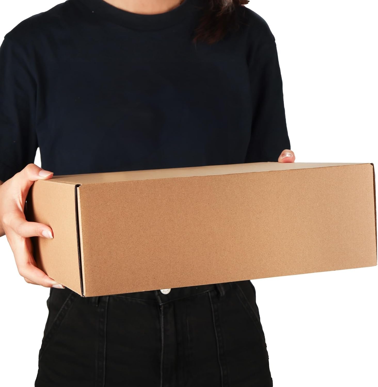 Lot De 6 Moyenne Boîte Carton D'Expédition 30,5X22,9X10,2Cm, Boîtes Postales Pour L'Emballage Des Petites Entreprises, Carton De Livraison Pliable Pour Expédition Postale, Marron