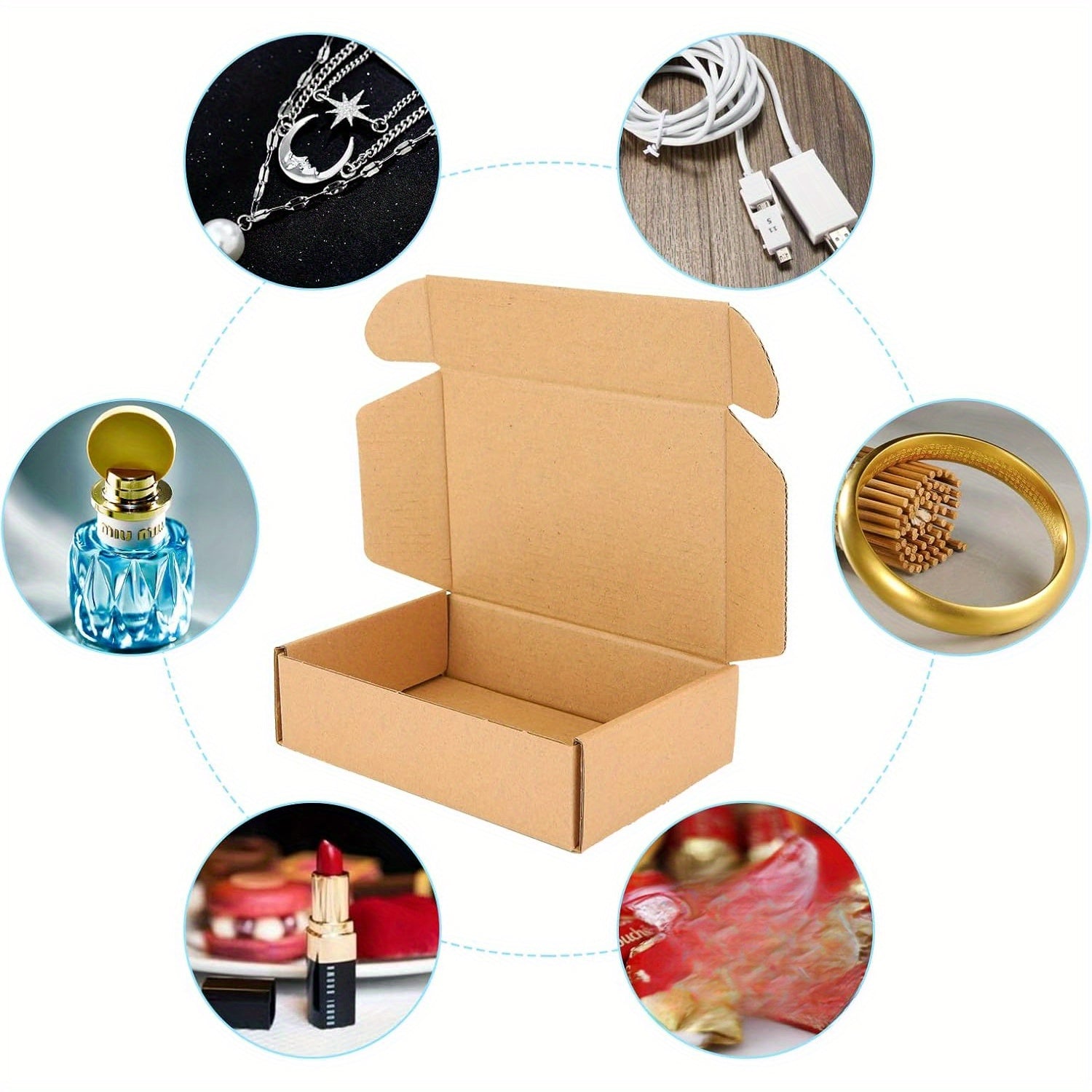 30 pièces Boîte de Transport Professionnelle 25x17x5 cm / 9,84x6,69x2 pouces - Boîte en Carton Ondulé Haute Résistance pour Expédition et Emballage Cadeau