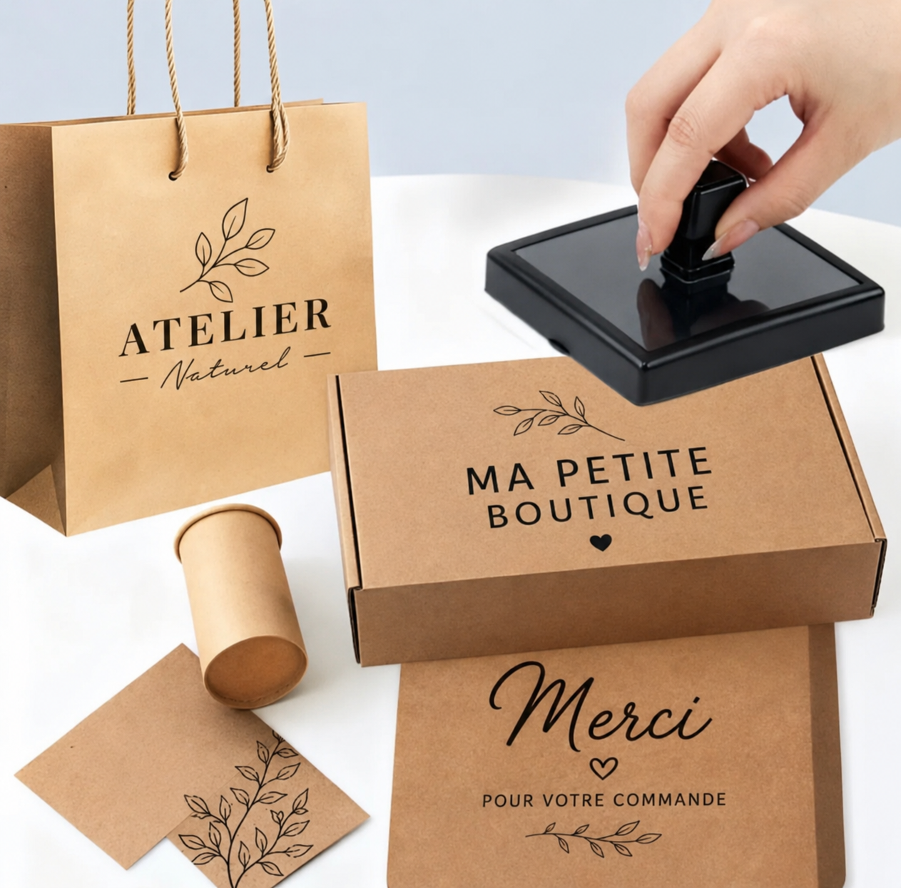Tampon XXL Personnalisé avec Votre Logo – Idéal pour Colis, Cartons, Documents et Emballages