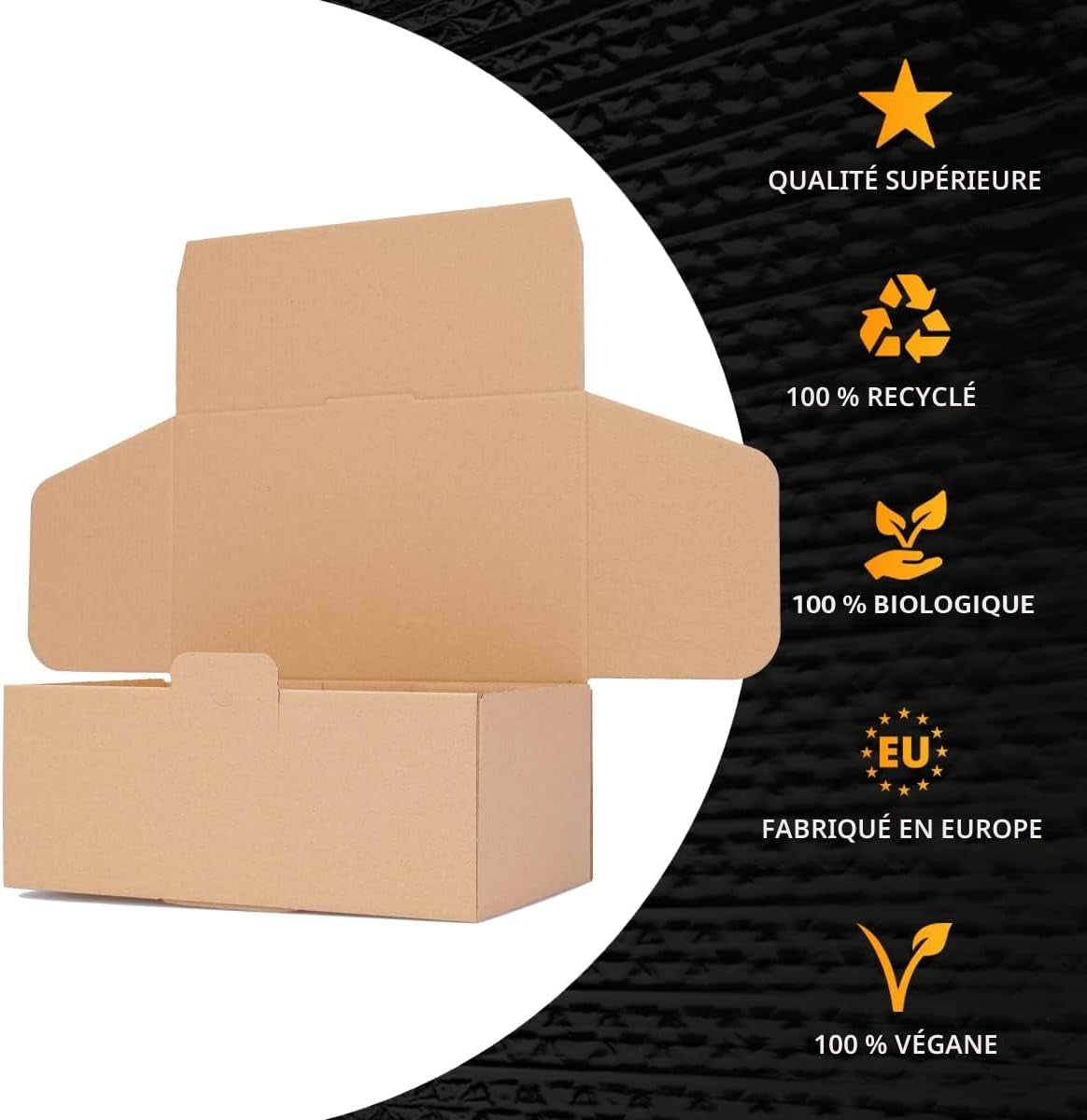 Boîtes Pliantes 250 X 150 X 100 Mm Marron (Dimensions Extérieures 258 X 158 X 105 Mm) WP 30 Carton D’Expédition Carton DHL Hermes DPD GLS Emballage (50 Pièces)