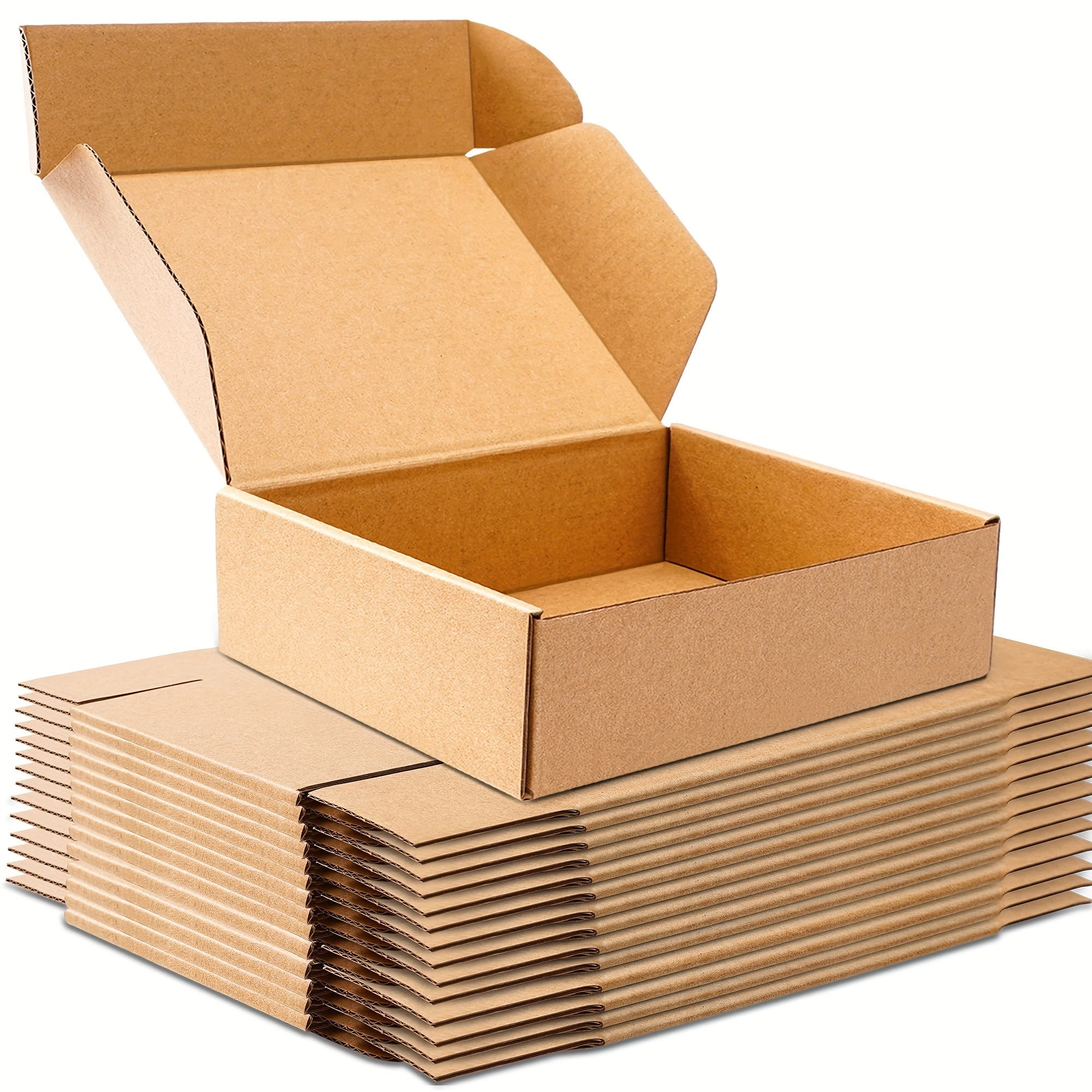30 pièces Boîte de Transport Professionnelle 25x17x5 cm / 9,84x6,69x2 pouces - Boîte en Carton Ondulé Haute Résistance pour Expédition et Emballage Cadeau