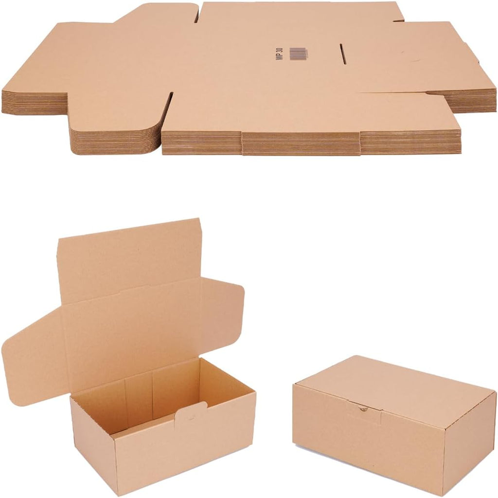 Boîtes Pliantes 250 X 150 X 100 Mm Marron (Dimensions Extérieures 258 X 158 X 105 Mm) WP 30 Carton D’Expédition Carton DHL Hermes DPD GLS Emballage (50 Pièces)